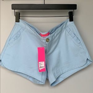 Lilly Pulitzer Adie Ruffle Short Crew Blue